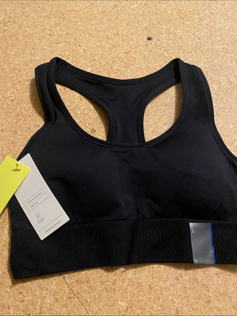 all in motion Black Racerback Sports Bra